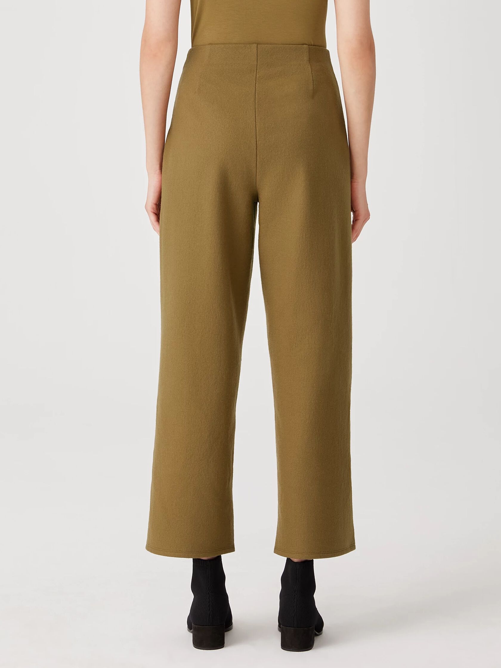 Boiled Wool Jersey Straight Pant