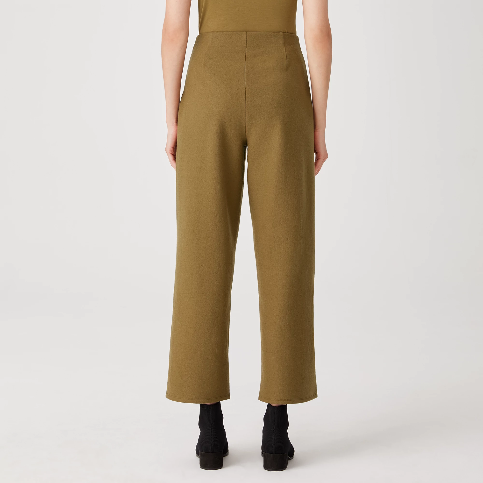 Boiled Wool Jersey Straight Pant 