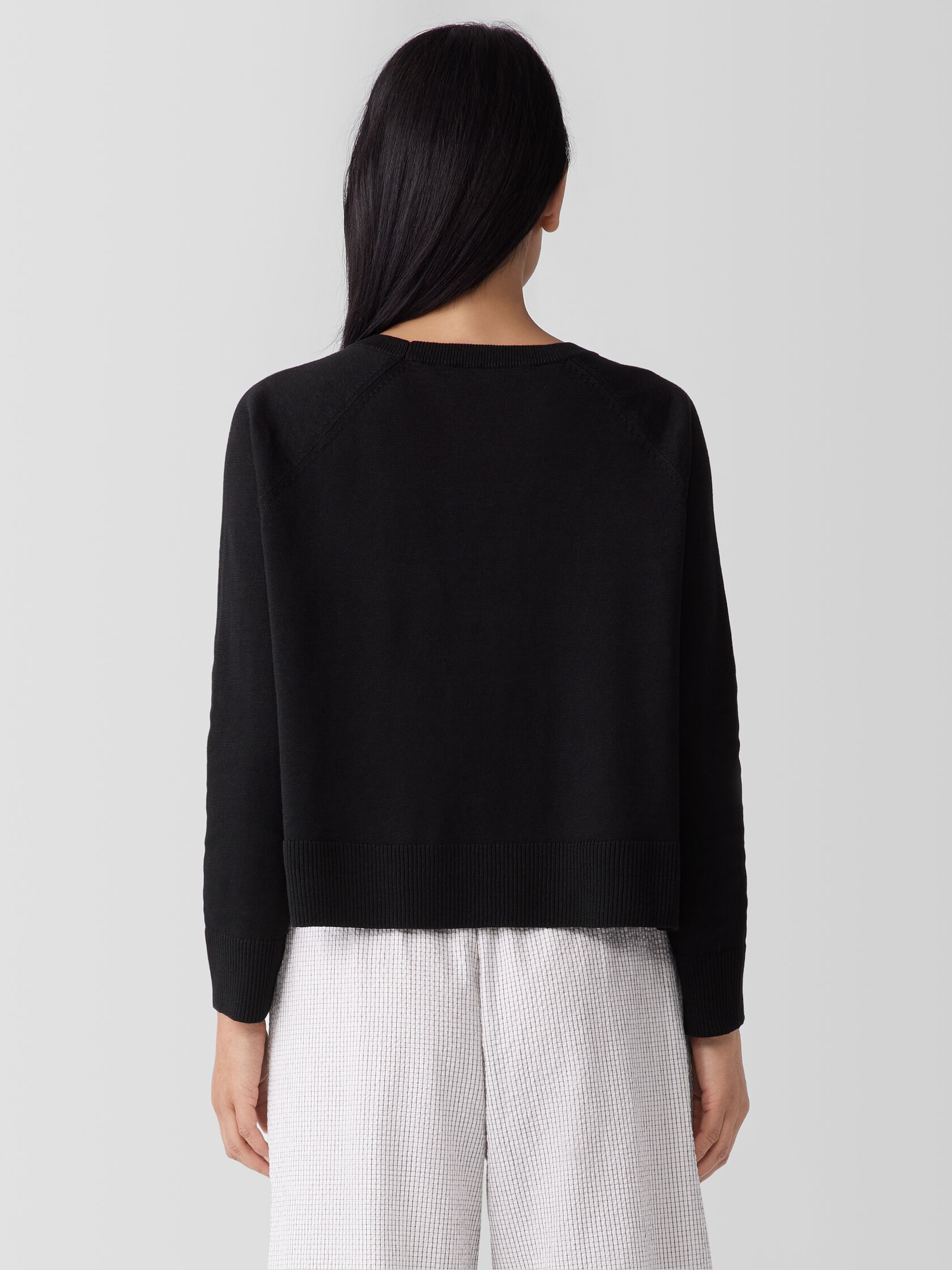 Organic Linen Cotton Raglan-Sleeve Top
