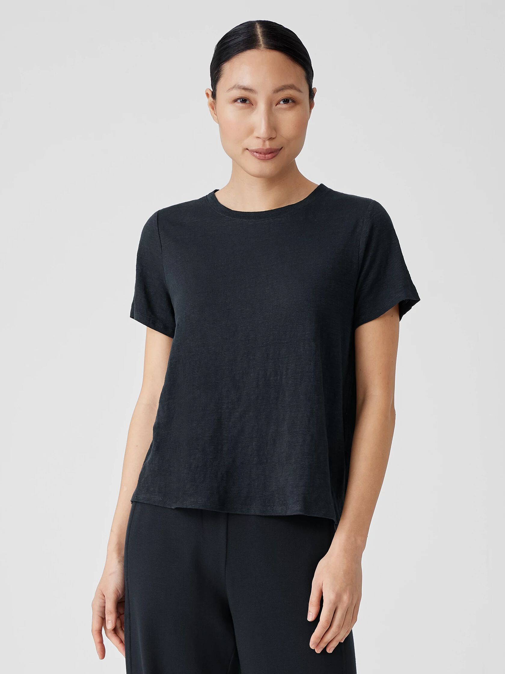 Organic Linen Jersey Crew Neck Tee