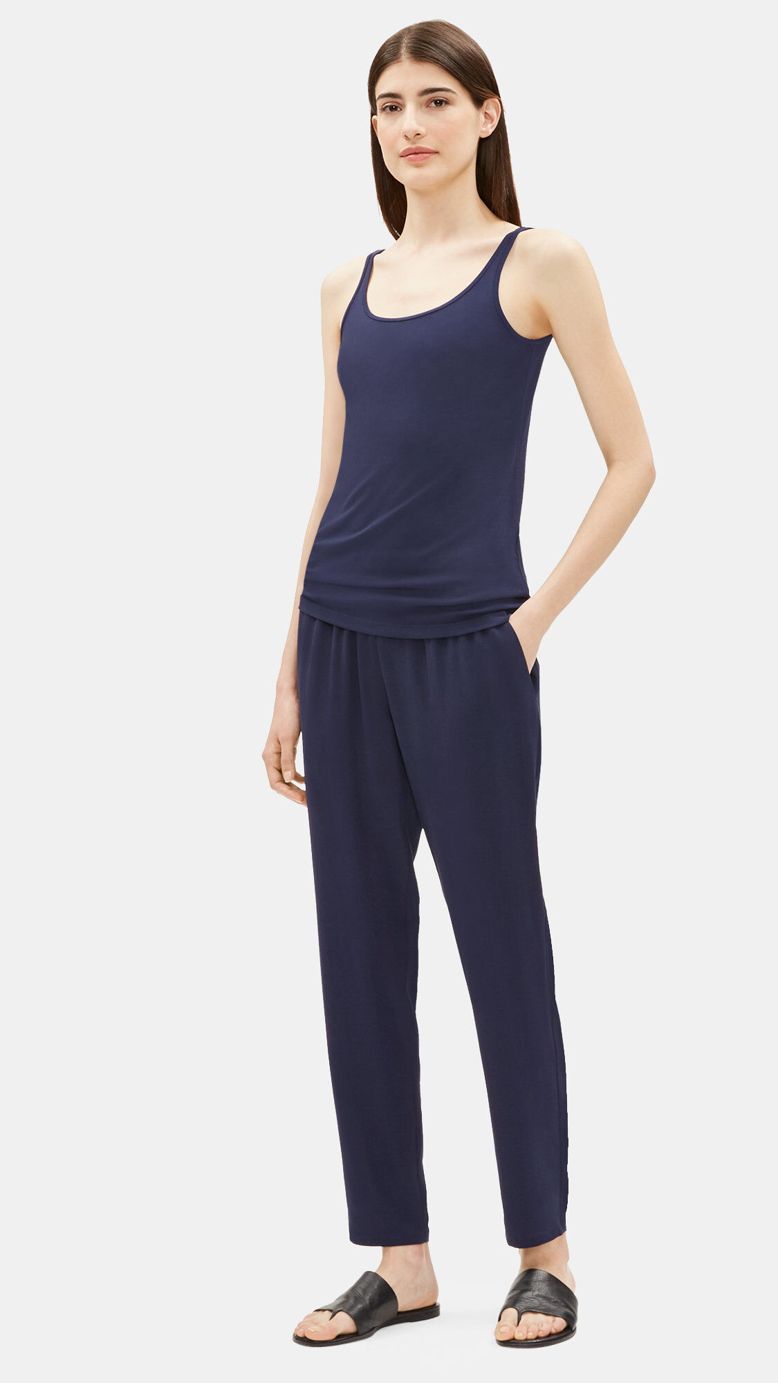 System Silk Jersey Long Cami | EILEEN FISHER