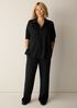 Cozy Brushed Terry Hug Split Neck Long Top