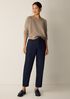 Cotton Stretch Denim Lantern Jean