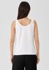 Pima Cotton Stretch Jersey Scoop Neck Tank