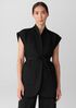 Washable Flex Ponte High Collar Vest