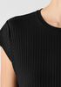 Textured Stretch Rib Round Neck Dress