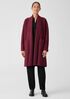 Lightweight Boiled Wool High Collar Coat in Regenerative Wool