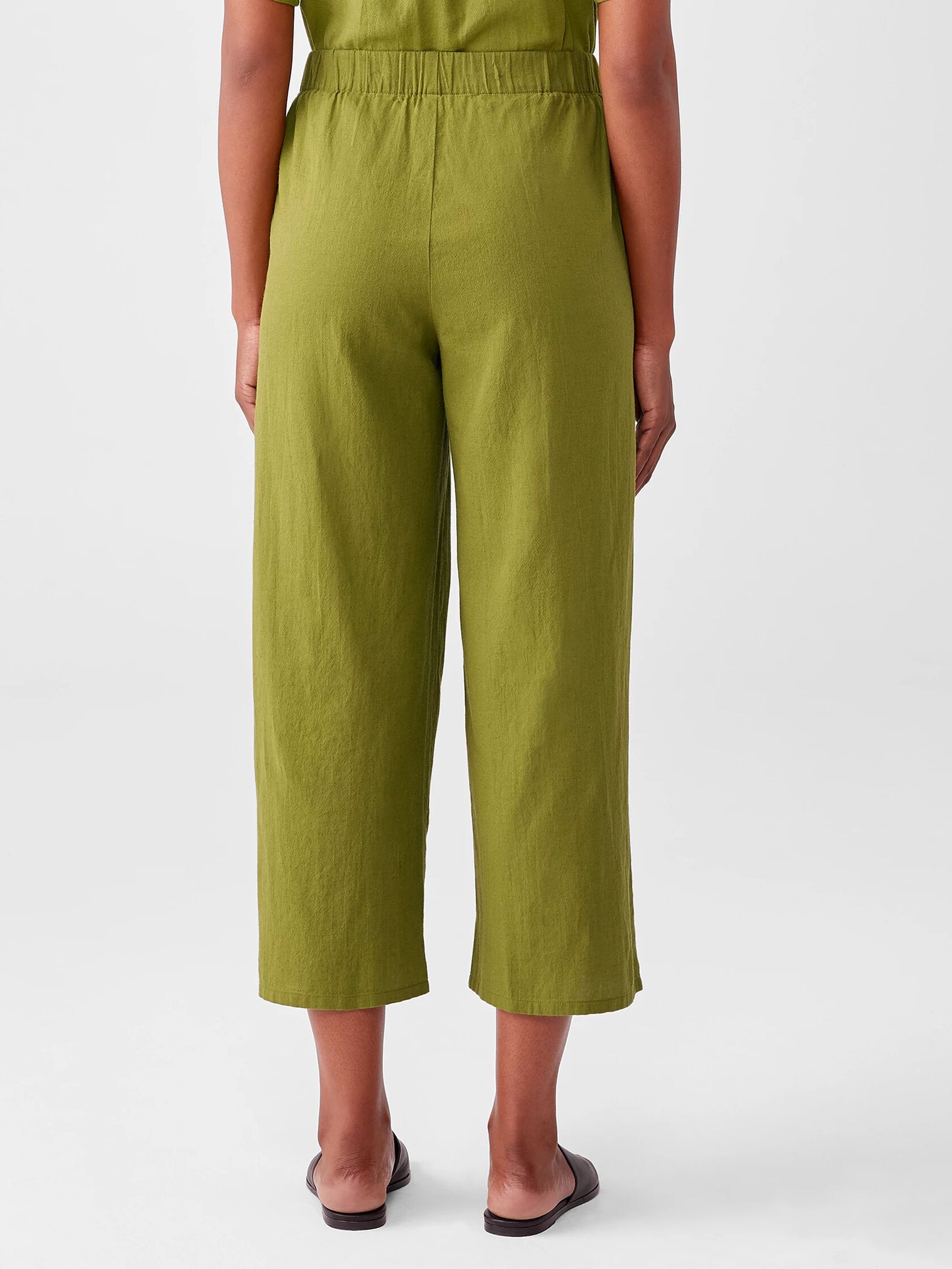 Organic Cotton Crepe Wide-Leg Pant