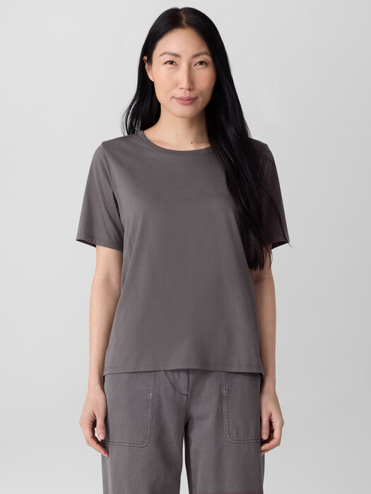 Organic Pima Cotton Jersey Round Neck Tee
