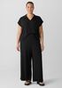 Stretch Jersey Knit Wide-Leg Pant