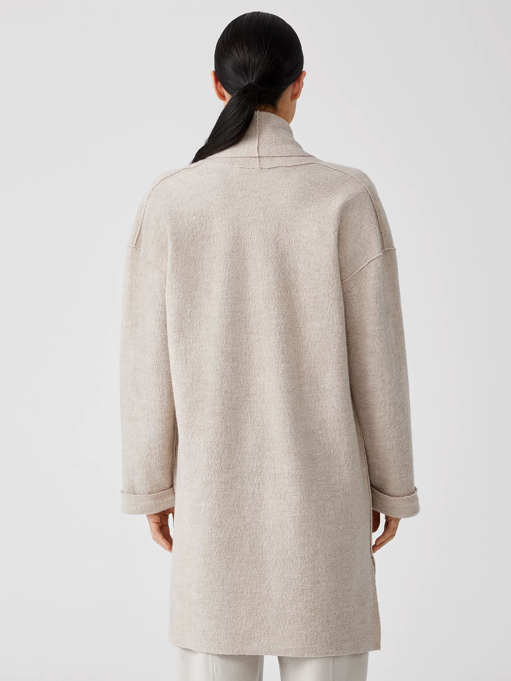 Lightweight Boiled Wool Coat in Responsible Wool