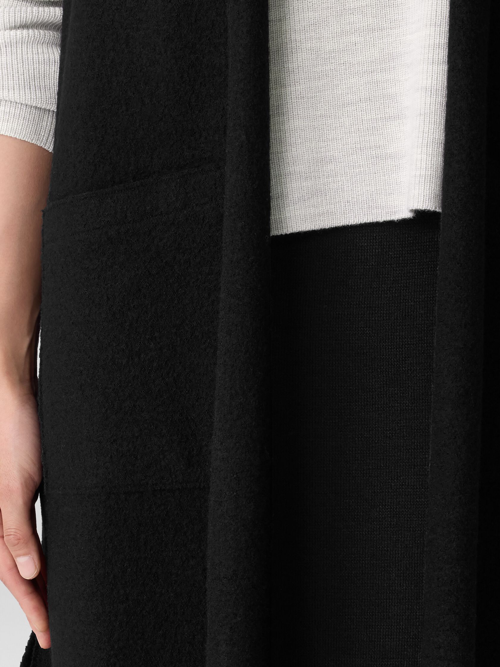 Lightweight Boiled Wool Shawl Collar Vest in Regenerative Wool