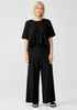 Stretch Jersey Knit Wide-Leg Pant