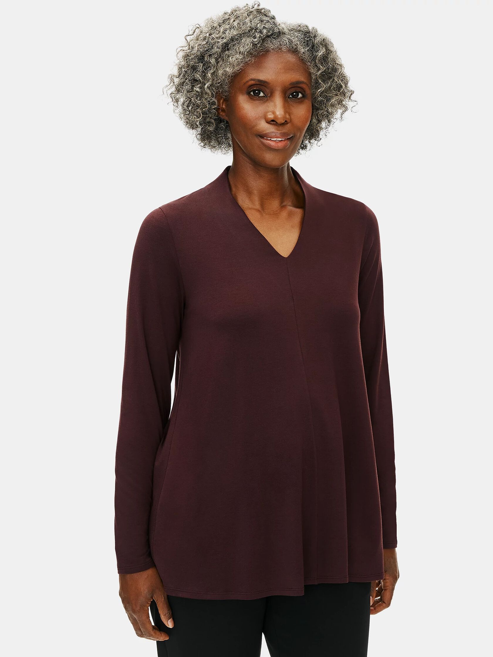 Fine Jersey V-Neck Top