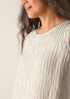 Textured Silk Jacquard Ballet Neck Tank