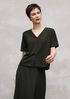 Ribbed Knit V-Neck Top
