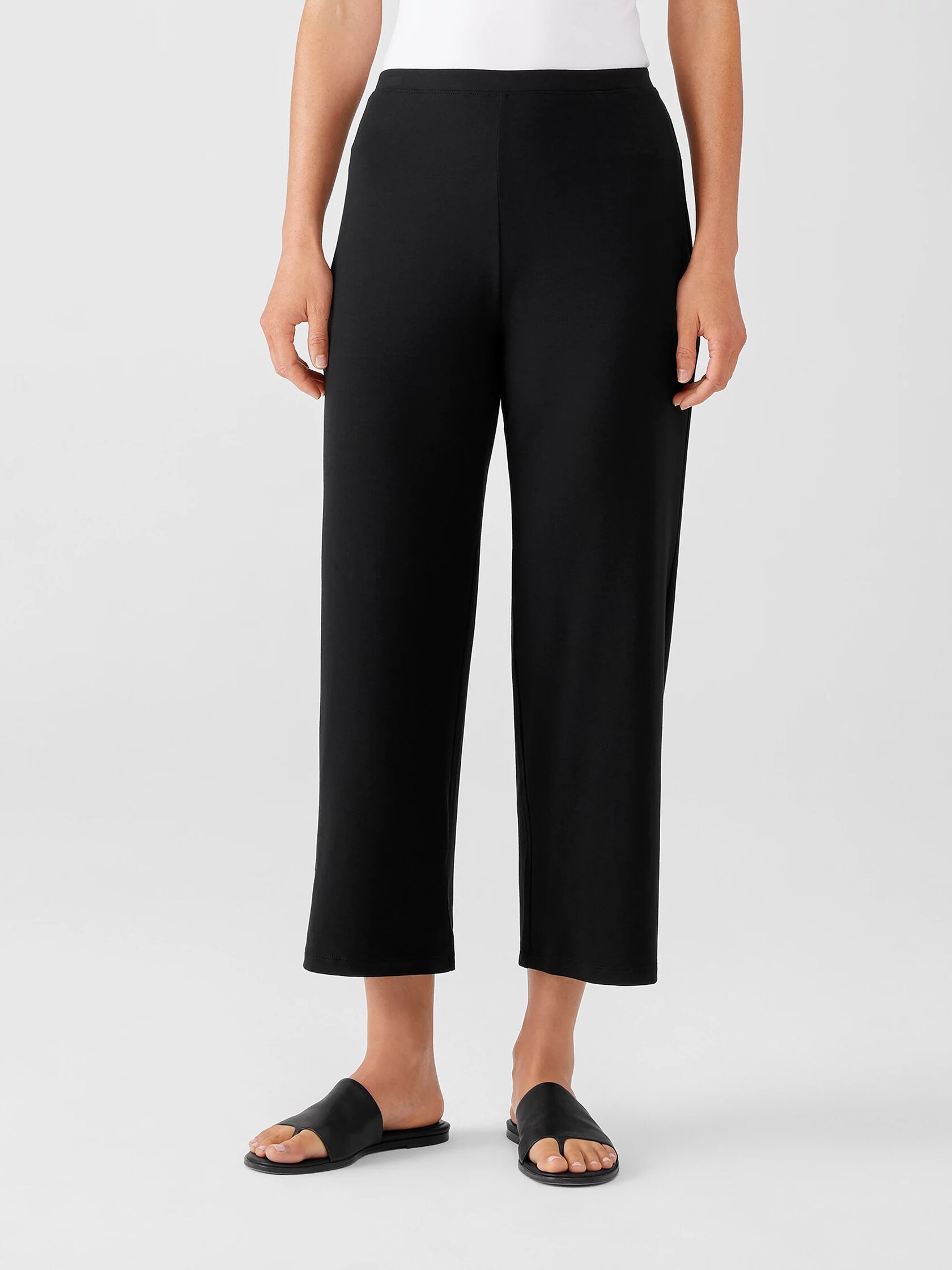 Stretch Jersey Knit Straight Pant