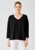 Organic Cotton Slub V-Neck Top
