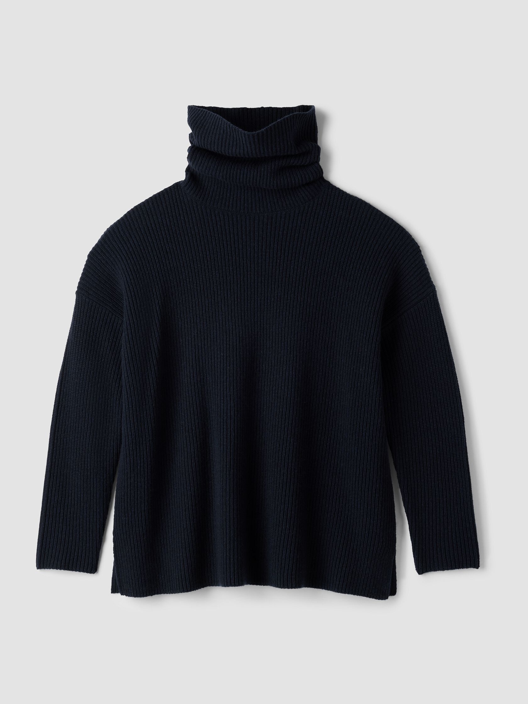 Recycled Wool Cashmere Turtleneck Top