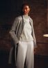 Curly Alpaca Wool Blend Round Neck Coat