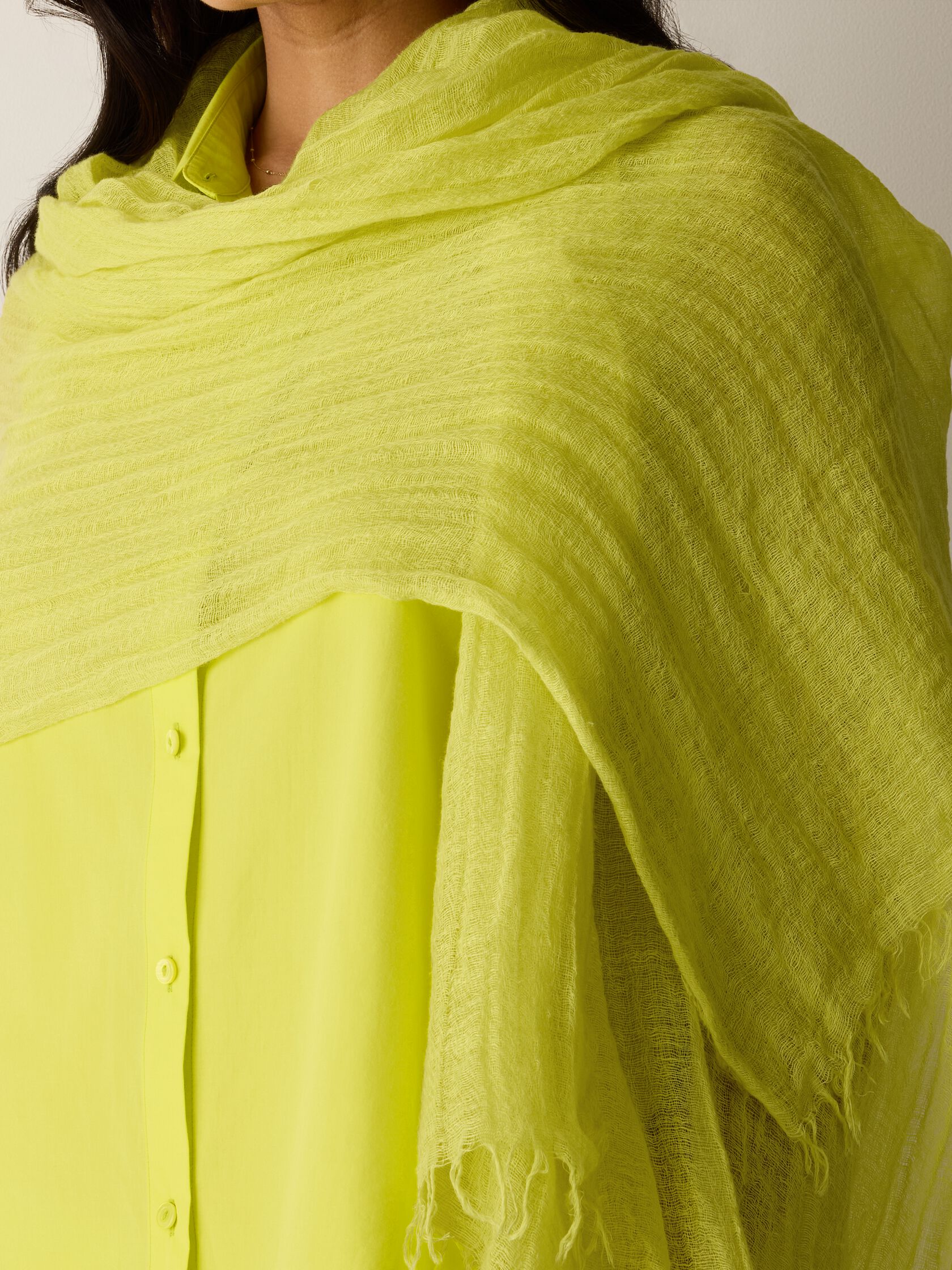 Textured Linen Blend Scarf