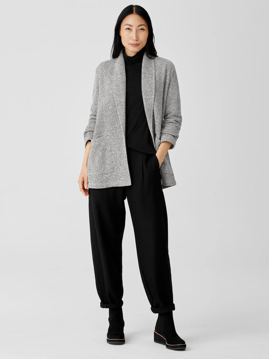 Organic Cotton Terry Shawl Collar Jacket
