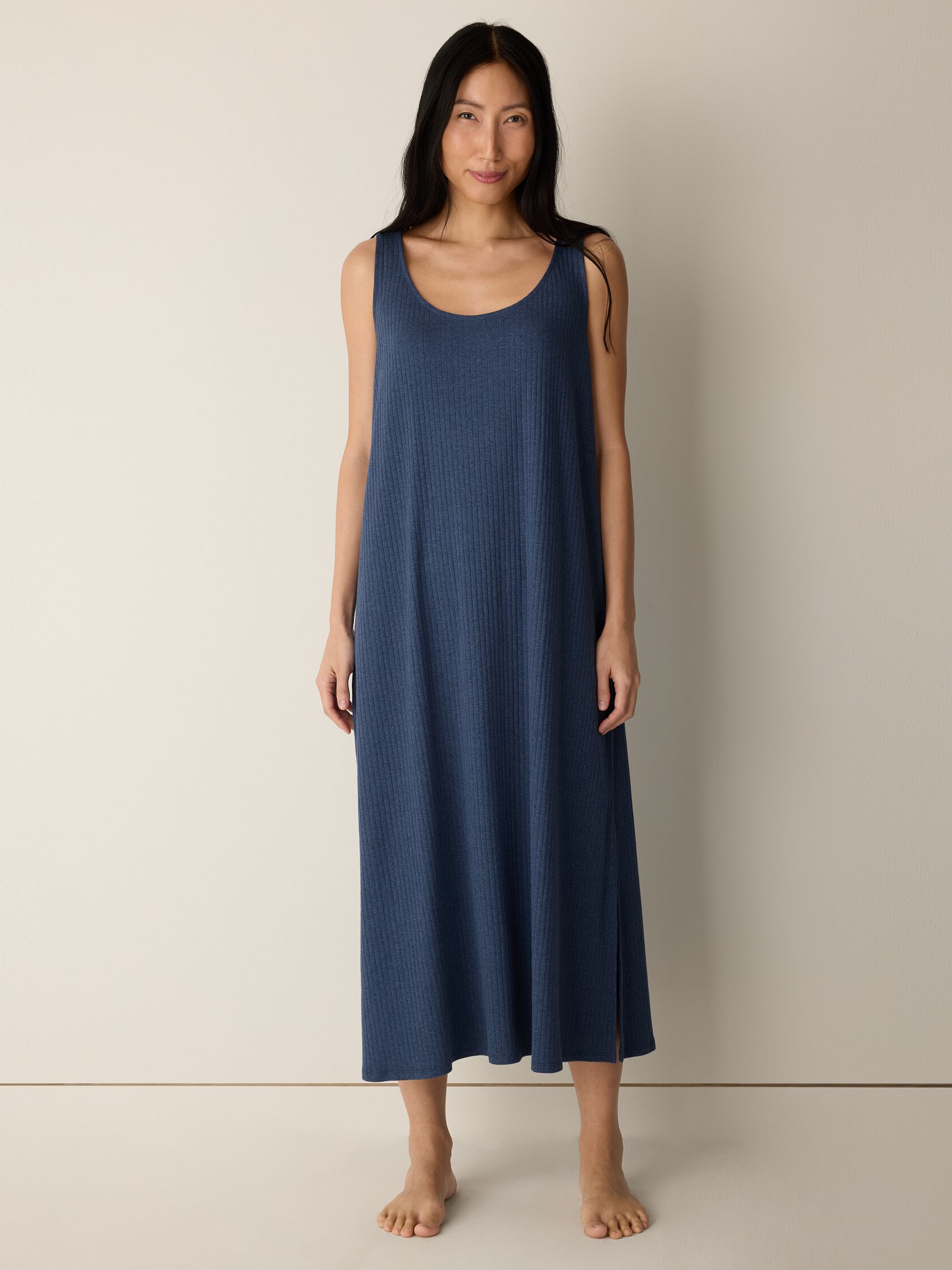 Organic Cotton Rib Tank Sleep Dress