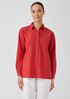 Washed Organic Cotton Poplin Classic Collar Shirt