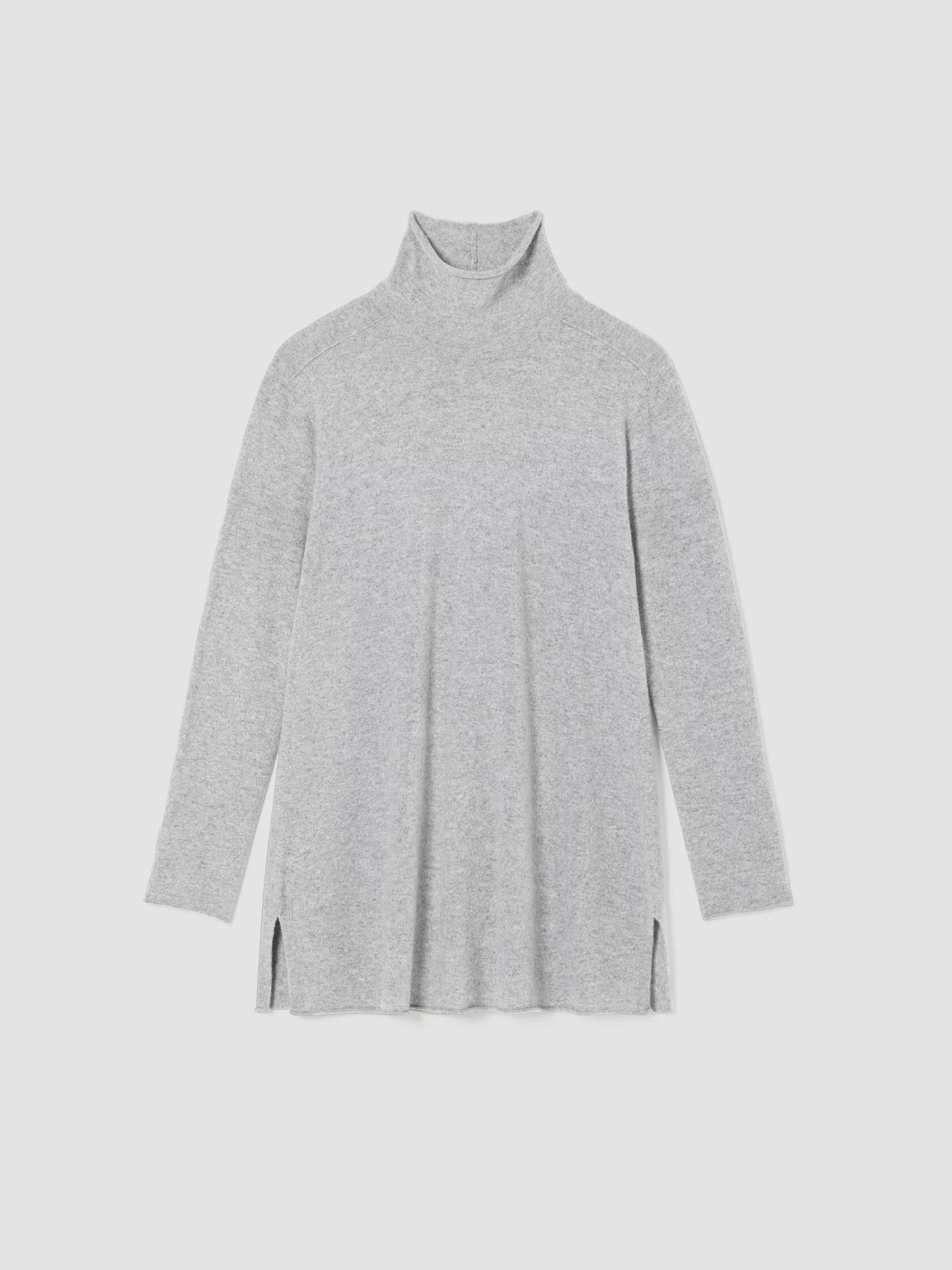 Italian Cashmere Turtleneck Long Top