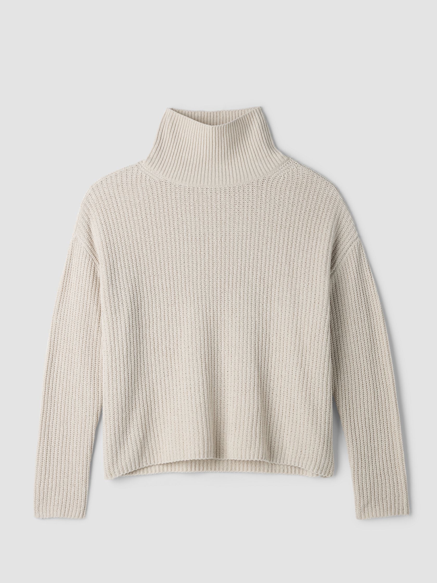 Organic Cotton Chenille Turtleneck Top