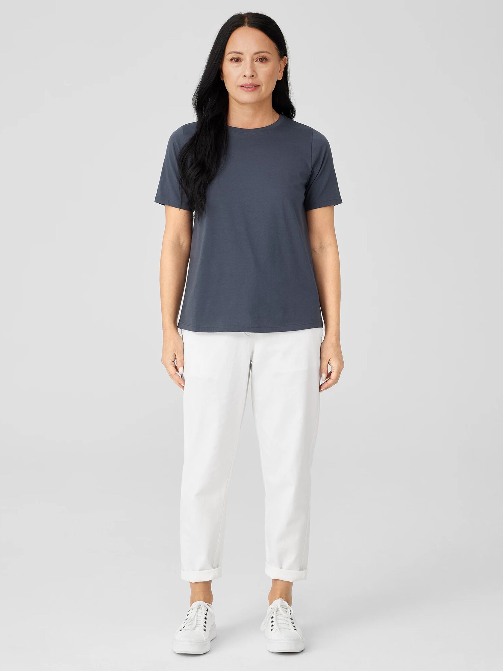 Organic Pima Cotton Jersey Round Neck Tee