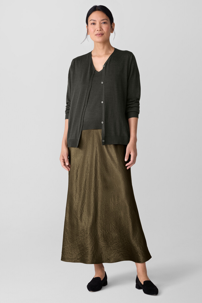 Superfine Merino Cardigan in Regenerative Wool Superfine Merino Cardigan in Regenerative Wool