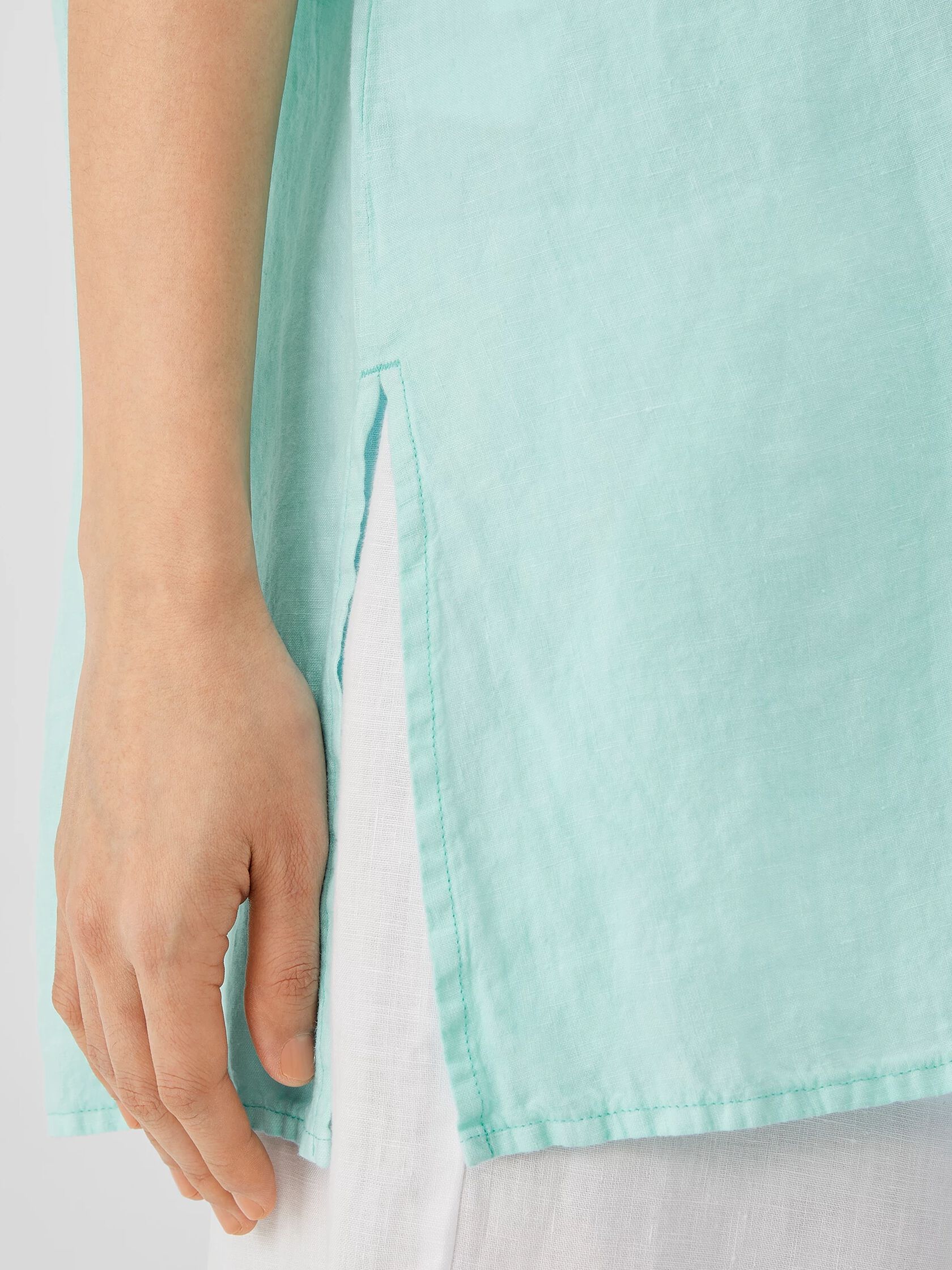 Garment-Dyed Organic Handkerchief Linen Shirt | EILEEN FISHER