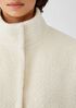 Sheared Suri Alpaca Stand Collar Coat