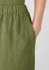 Washed Organic Linen Delave Wide-Leg Pant