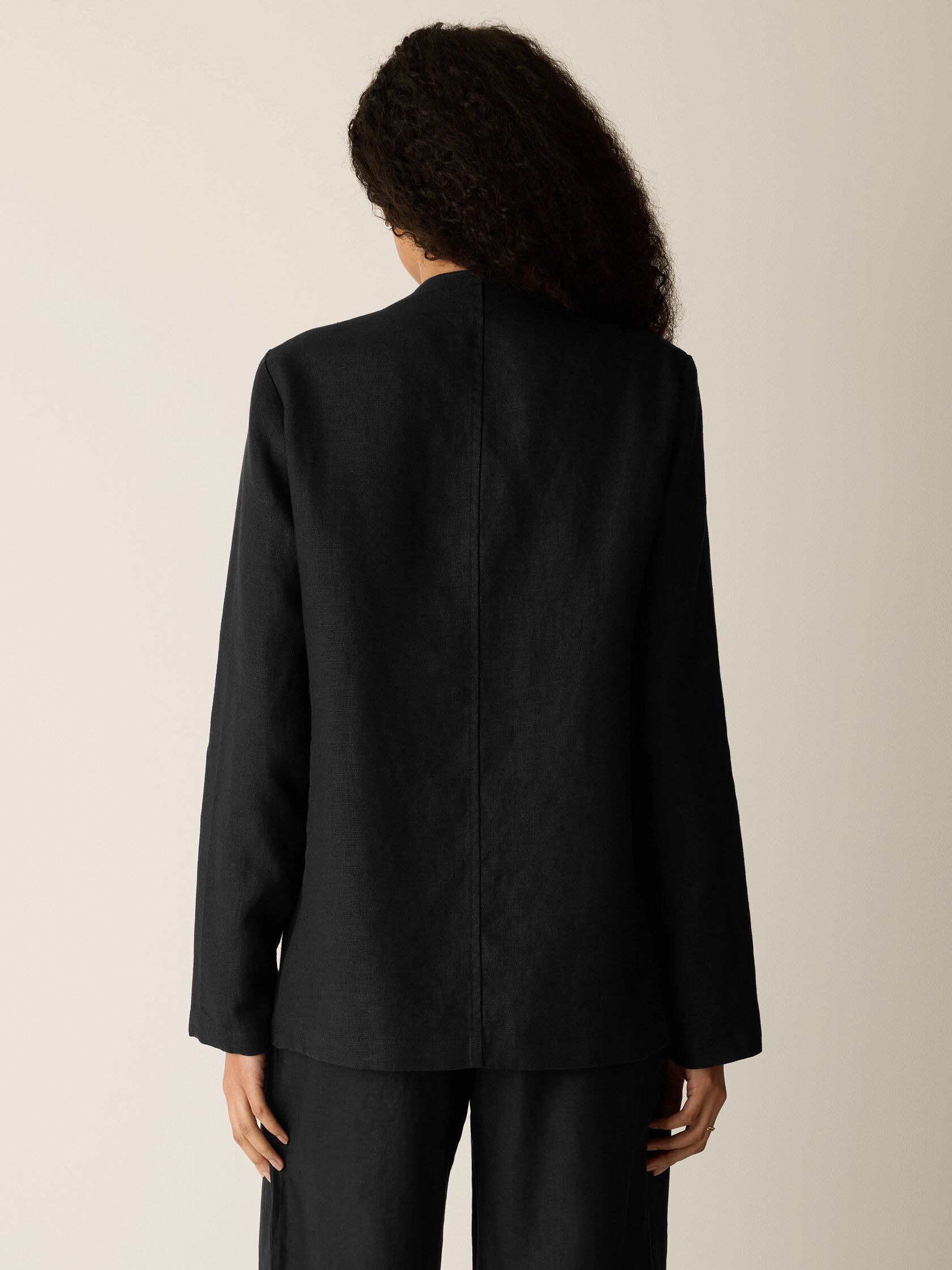 Heavy Organic Linen Angled Jacket