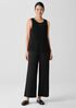 Cotton Blend Ponte Wide-Leg Pant