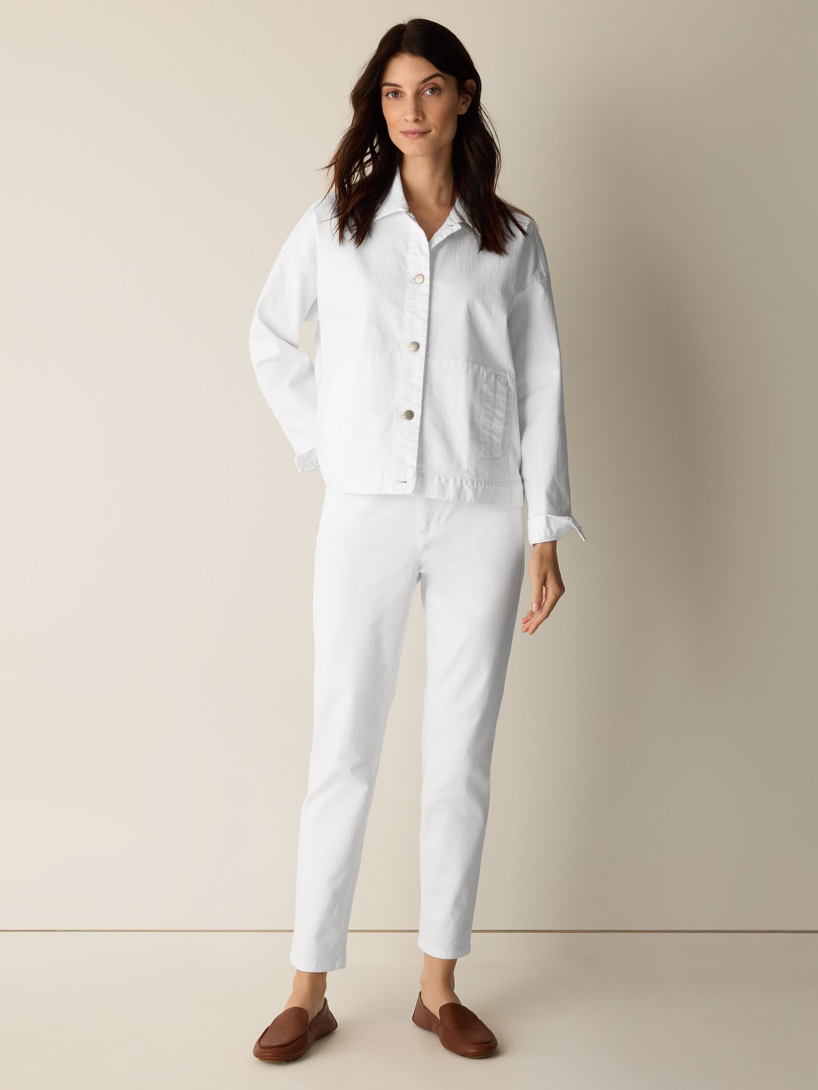 Garment-Dyed Organic Cotton Denim Slim Jean