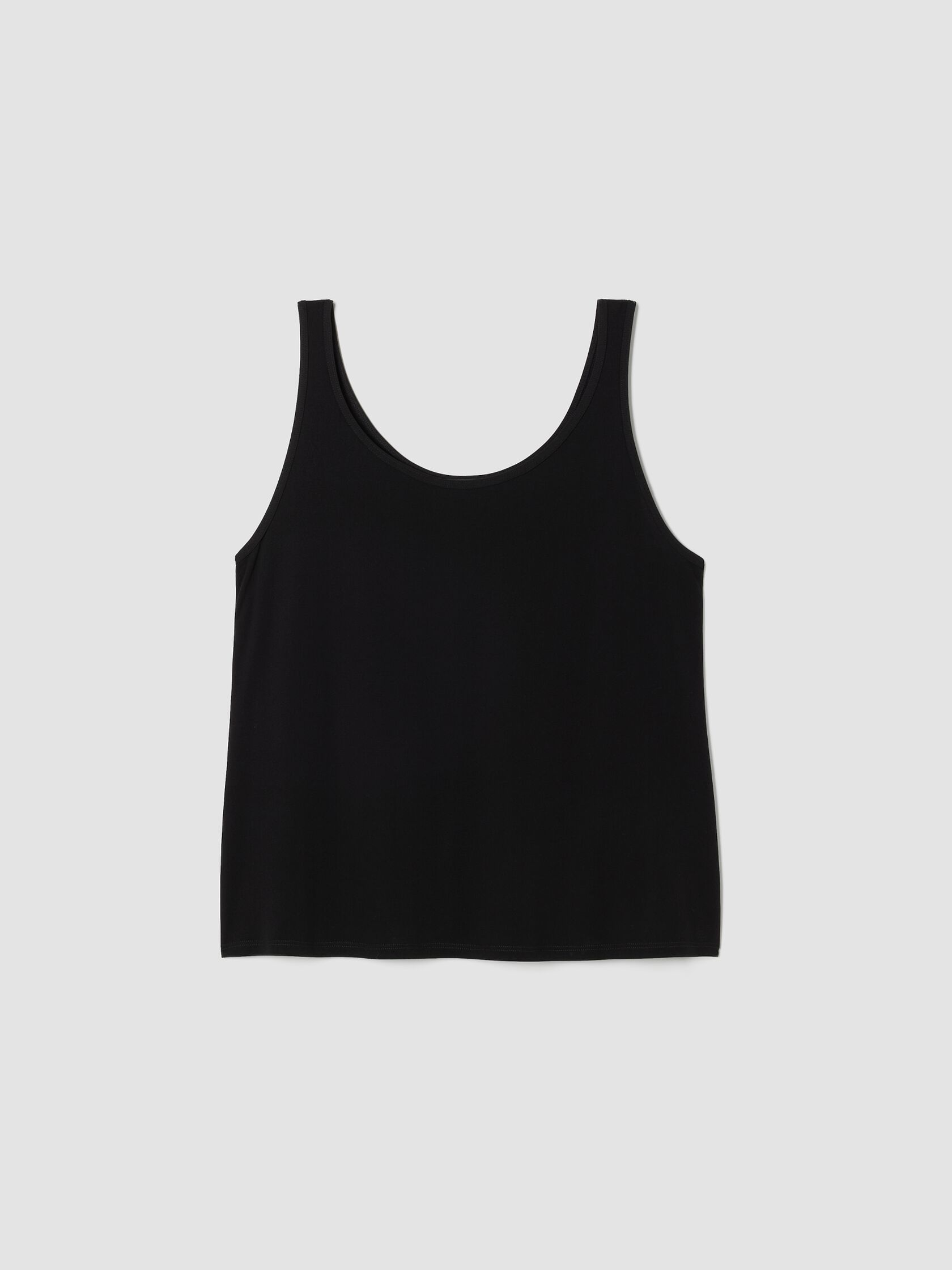 Stretch Silk Jersey Scoop Neck Tank