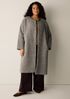 Curly Alpaca Wool Blend Round Neck Coat