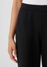 Cotton Blend Ponte Wide-Leg Pant