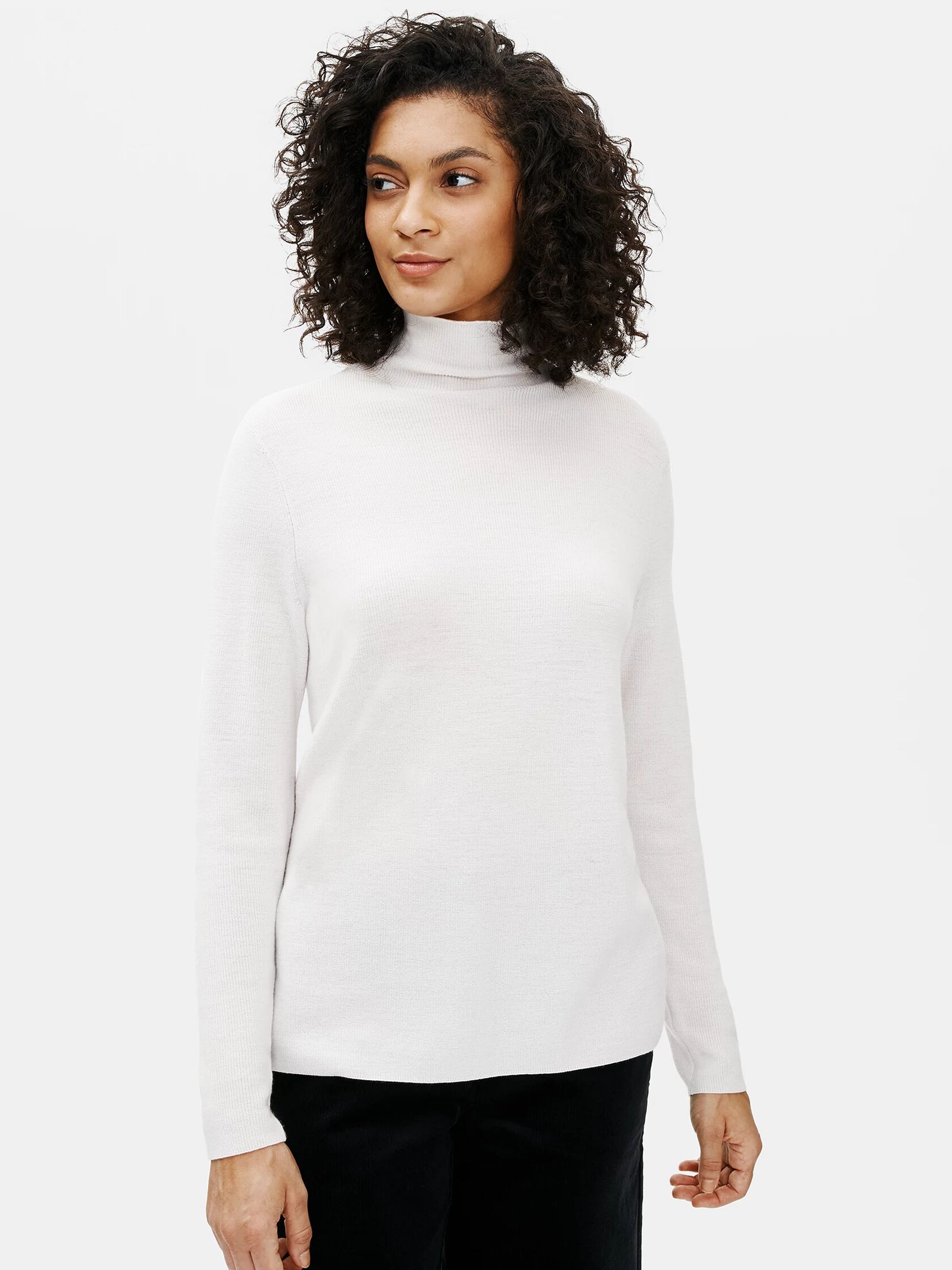 Ultrafine Merino Scrunch Neck Top in Responsible Wool