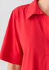 Washed Organic Cotton Poplin Split Neck Dress
