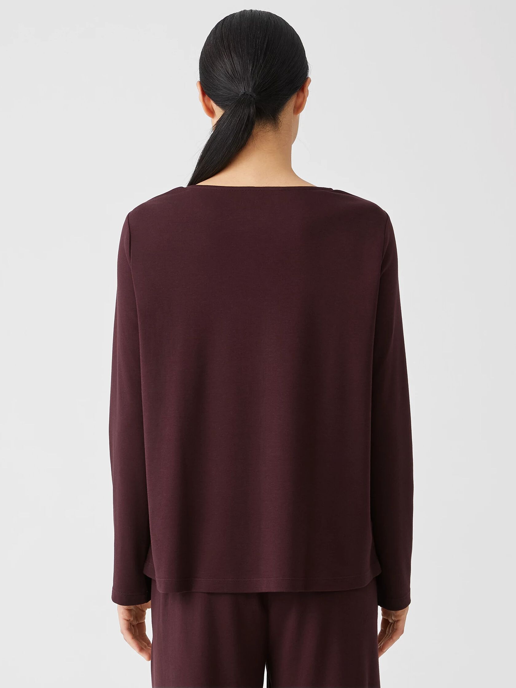 Cozy Organic Cotton Interlock Jewel Neck Top