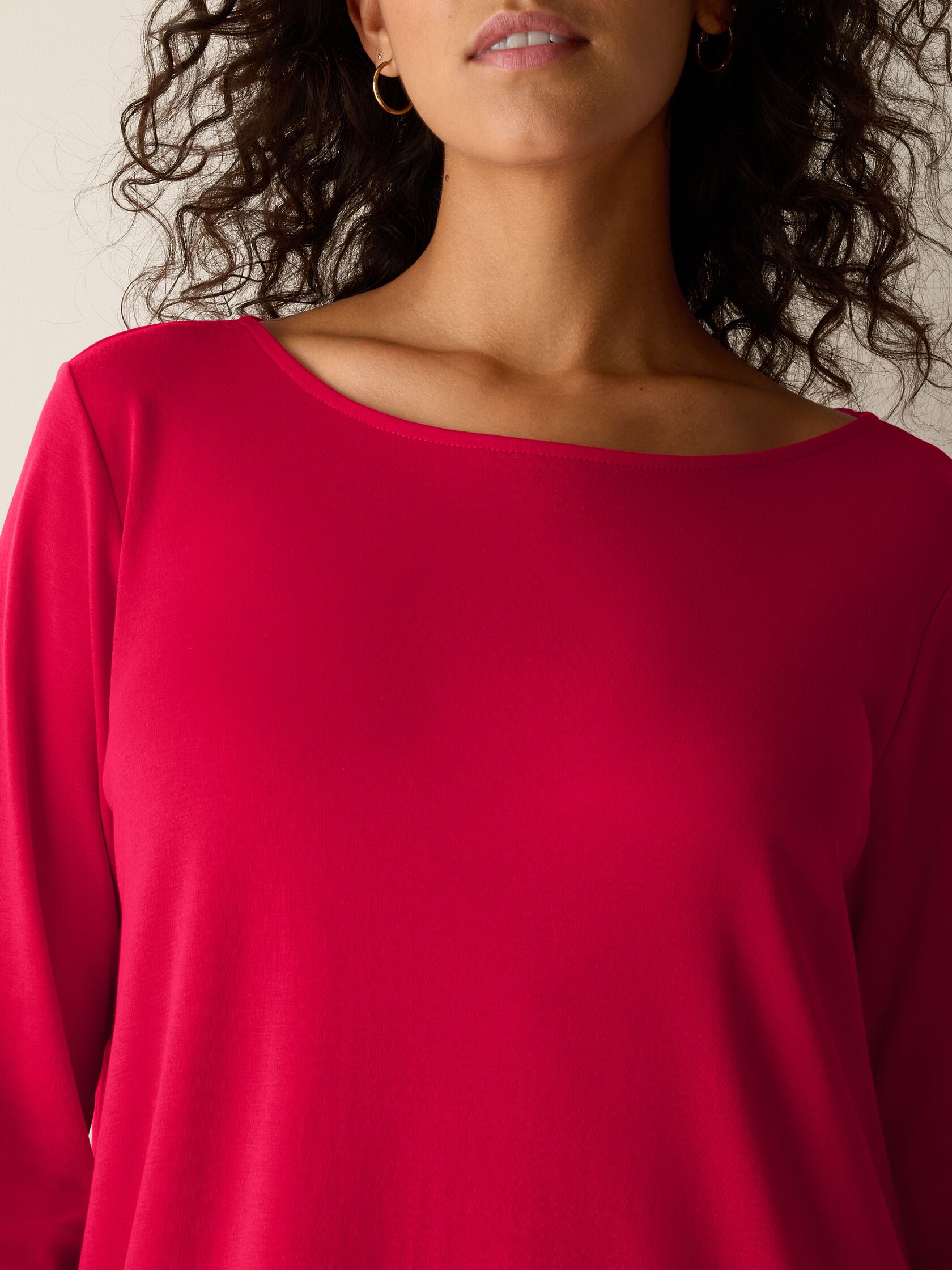 Organic Cotton Interlock Bateau Neck Sleep Dress