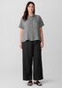 Puckered Organic Linen Band Collar Shirt