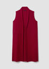 Lightweight Boiled Wool Shawl Collar Vest in Regenerative Wool