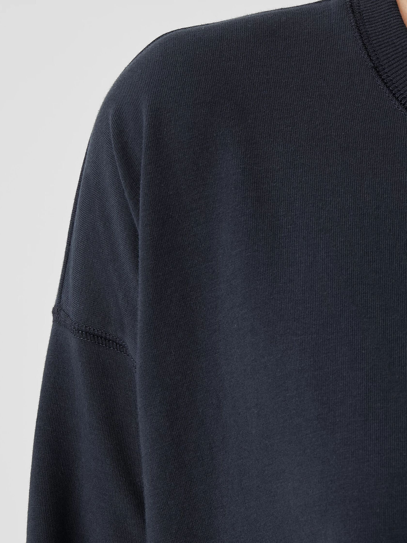 Traceable Cotton Jersey Crew Neck Top