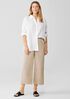 Cotton Hemp Stretch Wide-Leg Pant