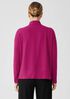 Stretch Jersey Knit Mock Neck Top